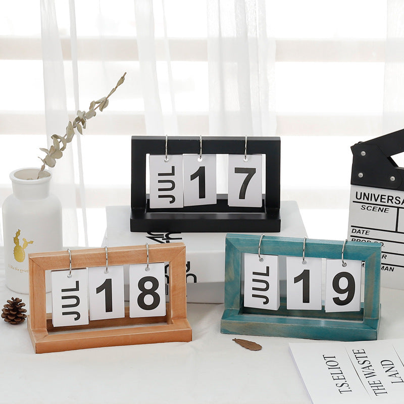 Wooden Flip Table Calendar